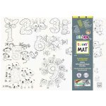 FUNNY MAT Funny Mat Podložka na kreslení Čísla + pastelky zdarma 489795 – Hledejceny.cz