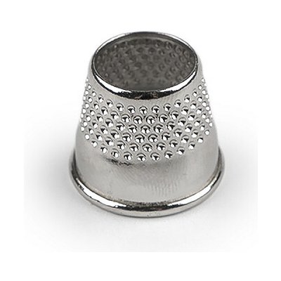 Kovový náprstek bez dna Ø16; 16,5; 17; 17,5; 18 mm Varianta: 4 (17,5 mm) nikl, Balení: 1 karta – Zboží Dáma