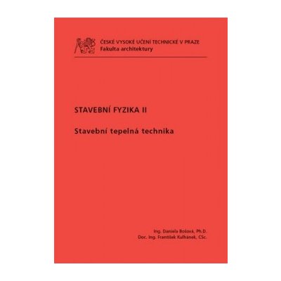 Stavební fyzika II - Daniela Bošová [CZ] – Hledejceny.cz