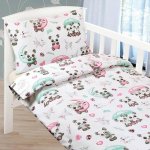 Bellatex povlečení Medvídek Panda s Deštníkem růžové 90 x 135 cm 45 x 60 cm – Sleviste.cz