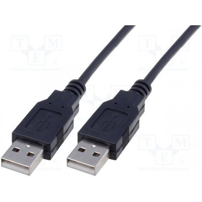 Assmann AK-300100-010-S USB 2.0 USB A vidlice z obou stran niklovaný, 1m, černý