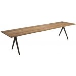 Gloster Masivní jídelní stůl Raw, obdélníkový 350x94/104x74 cm, rám hliník meteor, deska teak leštěný s neopracovanou hranou, deska výška 5 cm, vč.krycí plachty – Zboží Mobilmania