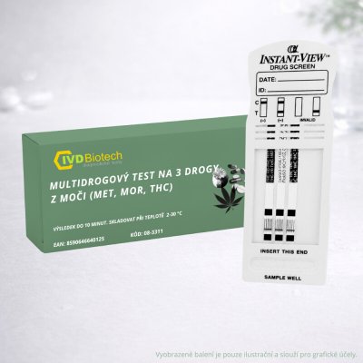 Alfa Scientific multi drogový test na 3 drogy z moči MET, MOR, THC 1 ks – Hledejceny.cz
