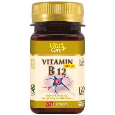 VitaHarmony Vitamín B12, 500 µg, 120 tablet – Zboží Mobilmania