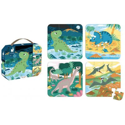 JANOD v kufříku Dinosauři 4v1 6,9,12,16 dílků – Hledejceny.cz