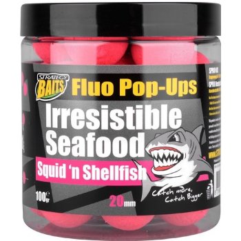 STRATEGY BAITS Plovoucí boilies POP20 IRRESISTIBLE SEAFOOD 100g 20mm Squid'n Shellfish / oliheň měkkýš