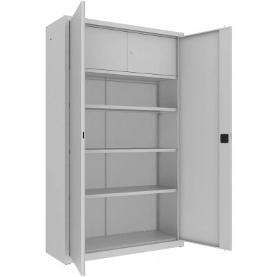 Malow Spisová skříň kovová SBM 213 M antracitová, světle šedá – Zboží Mobilmania