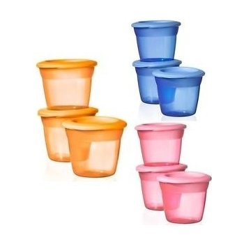 Tommee Tippee Kelímky s víčkem na jídlo 3 ks Basic oranžová