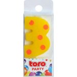 Toro Party zapichovací ČÍSLICE 3 3x4,5x0,9cm 263835 – Zboží Dáma