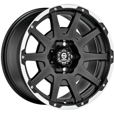 SPARCO DAKAR 8,5x18 5x150 ET30 matt black lip polished rivets – Hledejceny.cz
