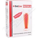 DietLine PROTEIN 20 proteinový koktejl s příchutí jahoda 3 x 25 g – Sleviste.cz