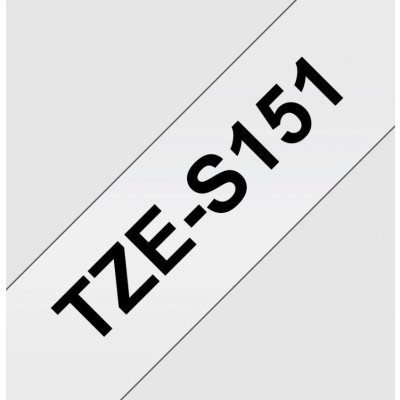BROTHER TZE-S151,průsvitná / černá, 24mm TZES151 – Hledejceny.cz