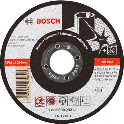 Bosch přímý řezný kotouč Rapido Standard 115-22,23-2,0 – Zboží Mobilmania