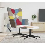 VidaXL 328188 relaxační se stoličkou patchwork textil – Zbozi.Blesk.cz