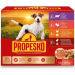 Propesko Adult kuřecí/jehněčí krůta králík s mrkví 12 x 100 g – Sleviste.cz