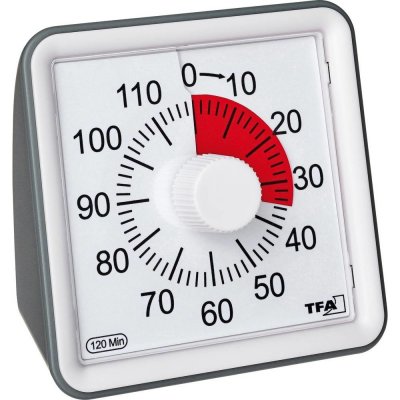 TFA Dostmann Timer VISUAL stopky (časovač) bílá analogový – Zboží Mobilmania