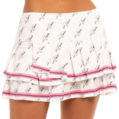 Lucky in Love Core Signature Pleat Tier Skirt white