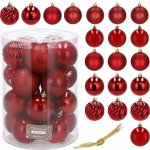 SPRINGOS Vánoční baňky červené mix 6cm sada 20ks – Zboží Dáma SPRINGOS Vánoční baňky červené mix 6cm sada 20ks – Zboží Dáma
