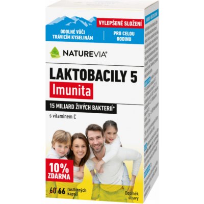 Swiss NatureVia Laktobacily 5 66 kapslí – Hledejceny.cz
