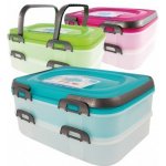 Můjrendlík Plastový piknik box 2 patra 40x30x18cm – Zboží Dáma