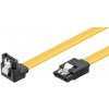 PC kabel PREMIUMCORD SATA 3.0 datový 50cm lomený 90°, kovové západky, kfsa-15-05
