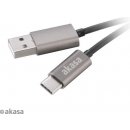 Akasa AK-CBUB32-10GR USB 2.0 A - USB Typ-C, 1m, šedý