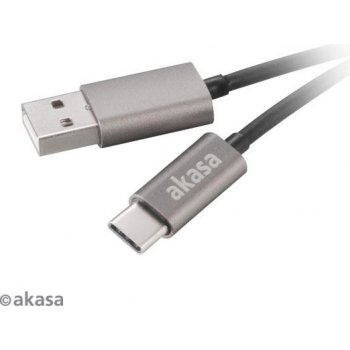 Akasa AK-CBUB32-10GR USB 2.0 A - USB Typ-C, 1m, šedý