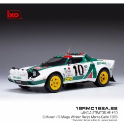 IXO Lancia Stratos HF Rallye Monte Carlo 1976 #10 Munari Maiga 1:18