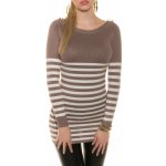 Koucla sweater/dress striped with buttons white – Sleviste.cz