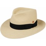 Fedora Bogart luxusní panamský klobouk s černou stuhou ručně pletený UV faktor 80 Ekvádorská panama Mayser Colmar – Zboží Mobilmania
