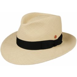 Mayser Colmar luxusní panamský klobouk Fedora Bogart s černou stuhou ručně pletený UV faktor 80 Ekvádorská panama