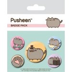 CurePink Set 5 Placek Pusheen Fancy průměr 2,5 cm a 3,8 cm – Zboží Dáma