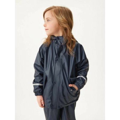 unuo Dětská nepromokavá bunda s fleecem Tm. Modročerná – Zboží Dáma