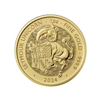 The Royal Mint zlatá mince Seymour Unicorn Royal Tudor Beasts 2024 1 oz