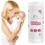 BocioLand Jednorázové, hypoalergenní bavlněné ručníky pro novorozence 50 ks – Zboží Dáma