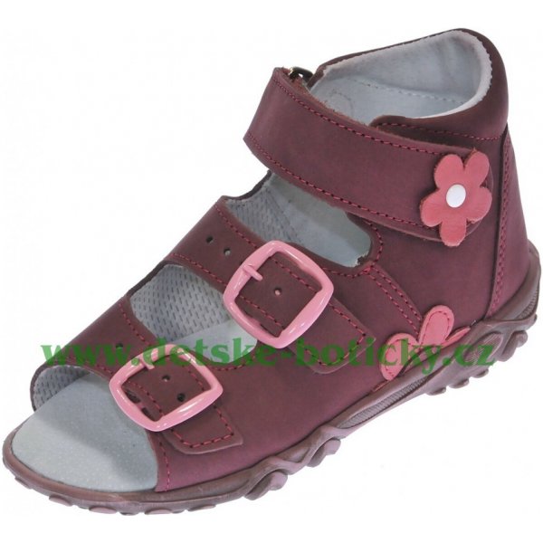 Dětské sandály Boots4U T213 bordo květ