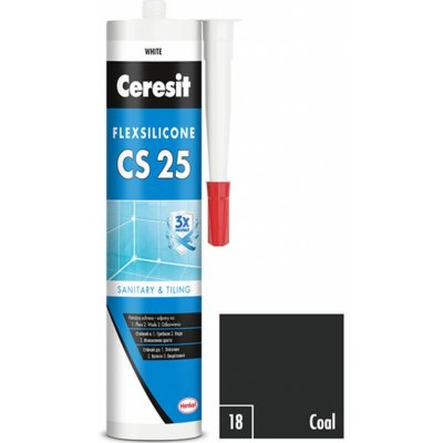 CERESIT CS 25 sanitární silikon 280g coal