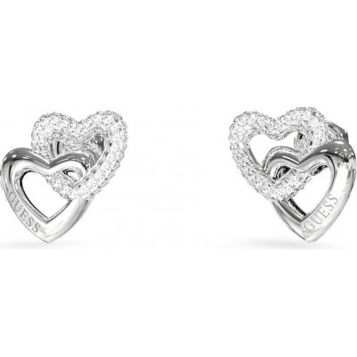 Guess Srdcové ocelové náušnice s krystaly Beloved JUBE06015JWRHT/U – Hledejceny.cz