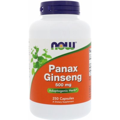 Now Foods Ženšen pravý Panax Ginseng 500 mg 250 kapslí