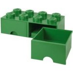 LEGO® úložný box s šuplíky 25 x 25 x 18 cm tmavě zelená – Hledejceny.cz