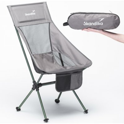 SKANDIKA Skládací kempingová židle Compact do 150 kg ŠEDÁ – Hledejceny.cz