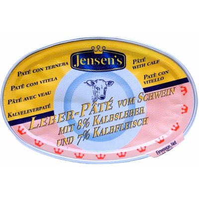JENSEN´S Leber Pâté vom Schwein mit Kalbfleisch und Kalbleber 80 g – Hledejceny.cz