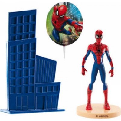 Dekora Figurka na dort Spiderman a město – Zboží Mobilmania