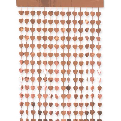 Folat Párty závěs srdce růžově zlatá 100 x 200 cm – Zboží Dáma