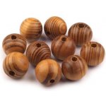 Korálky dřevěné 20mm Strip borovice střední – Zboží Mobilmania