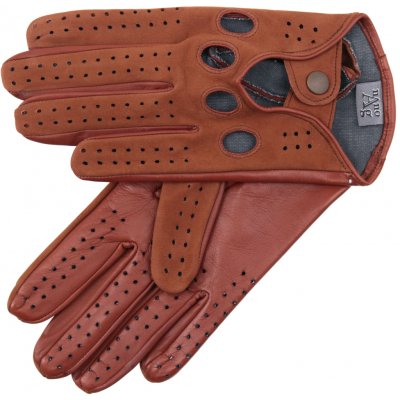 Špongr Pánské kožené řidičské rukavice BOHEM Mocheto koňak s podšívkou NanoAg – Zboží Dáma