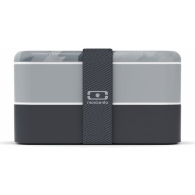 MonBento Svačinový bento box Original graphic Dimensions šedá – Zboží Dáma