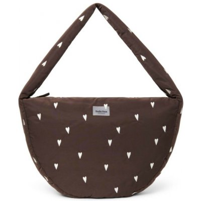 Studio Noos Puffy Cross Body Bag Brown Hearts – Zboží Dáma