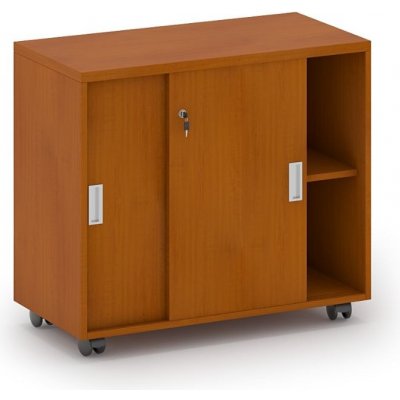 Mirelli, Kancelářská zasouvací skříňka na kolečkách 800 x 420 x 750 mm, třešeň – Zboží Dáma