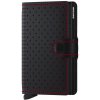 Pouzdro na doklady a karty Secrid Černá peněženka Miniwallet Perforated Black & Red